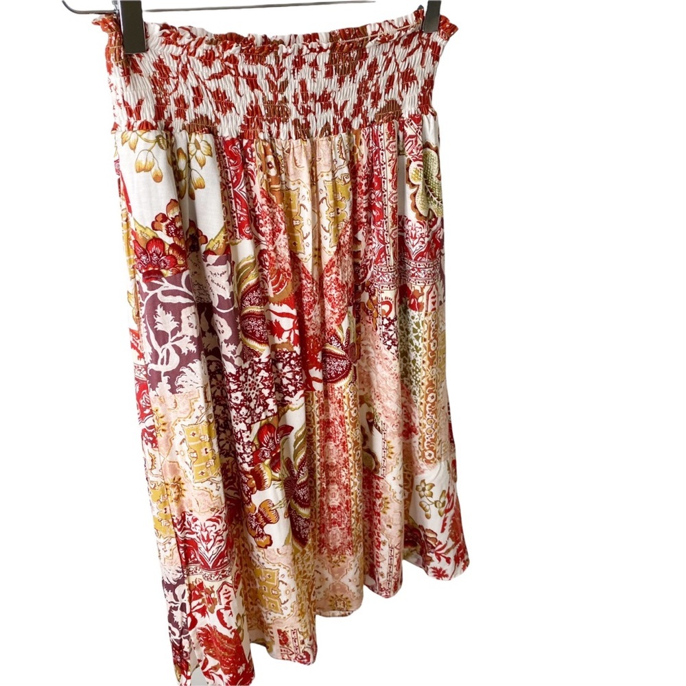 Anthropologie Floral Boho Midi Flowy Skirt Small - Picture 3 of 6